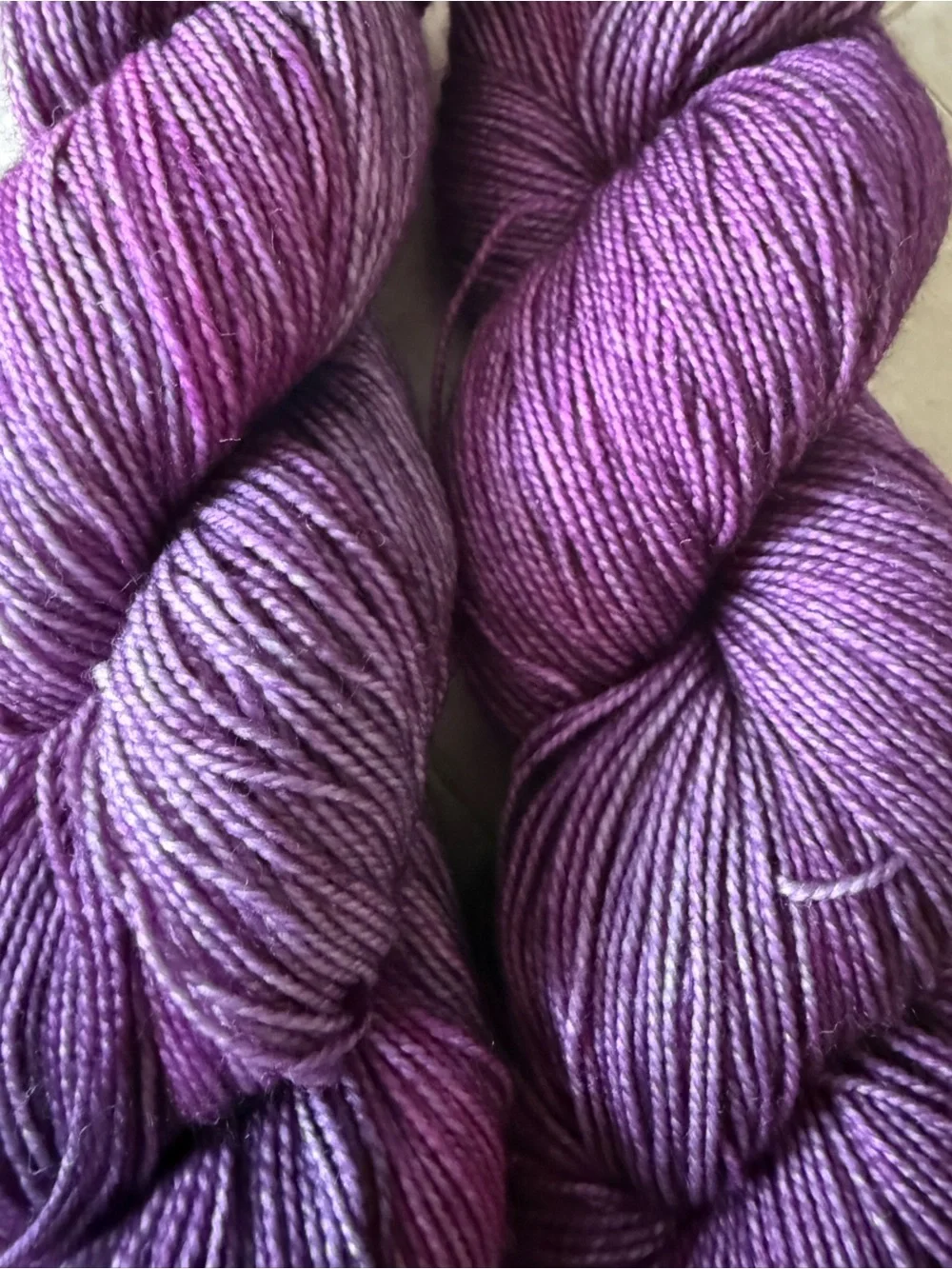 Hawthorne Fingering Weight Ashland Tonal Hand Paint Yarn in Purple